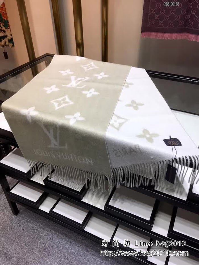 路易威登LV2018秋冬新款加厚羊絨圍巾 霍思燕款 688048 LLWJ6043